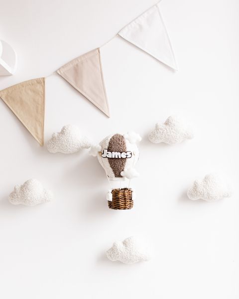 Hot air balloon wall decor personalized nursery gift 10352 фото